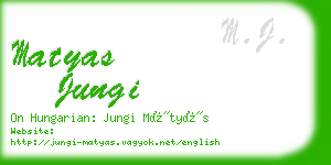 matyas jungi business card